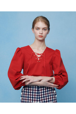 アルアバイル/allurevilleの【予約販売】【LOULOU WILLOUGHBY】モックロディレースアップマリンプルオーバー(110100/110103)