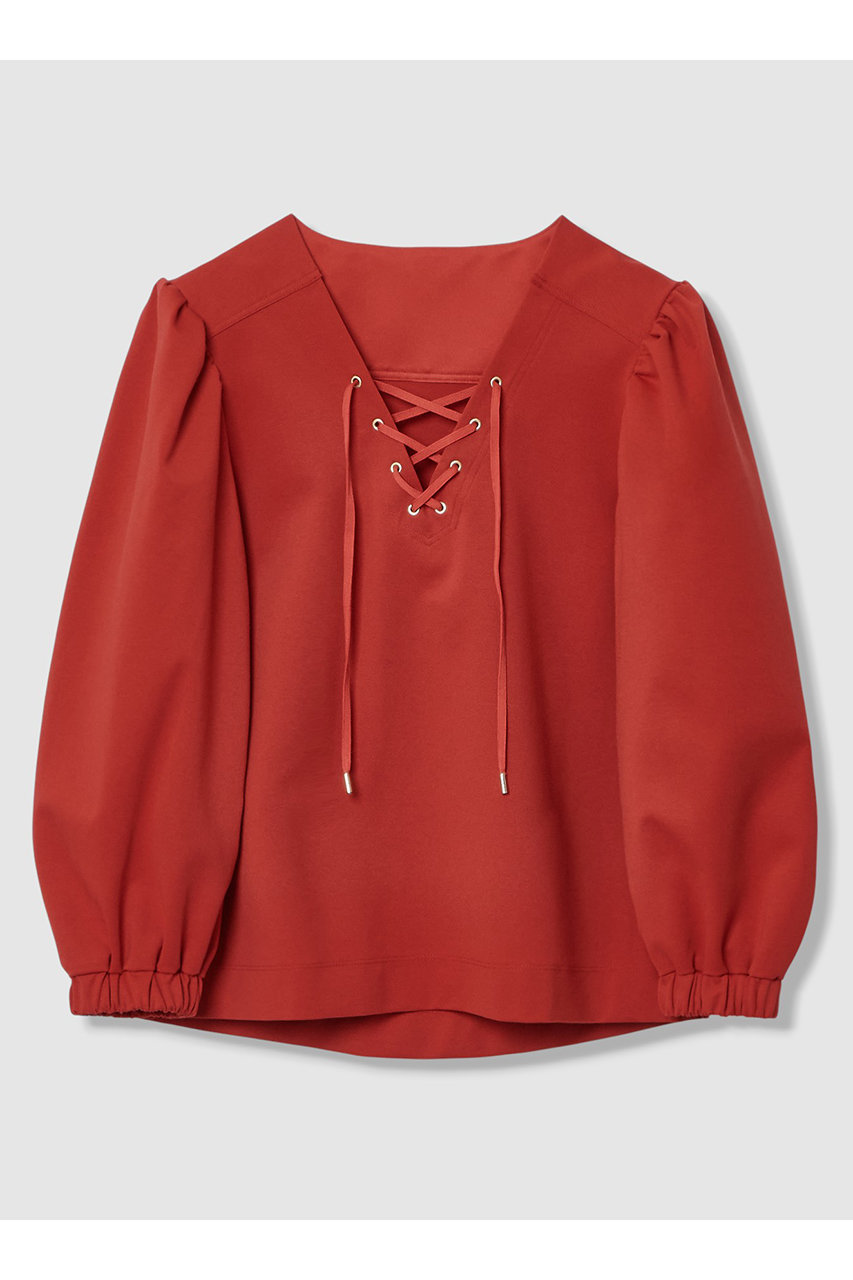 アルアバイル/allurevilleの【予約販売】【LOULOU WILLOUGHBY】モックロディレースアップマリンプルオーバー(レッド/21261015050-95-020)