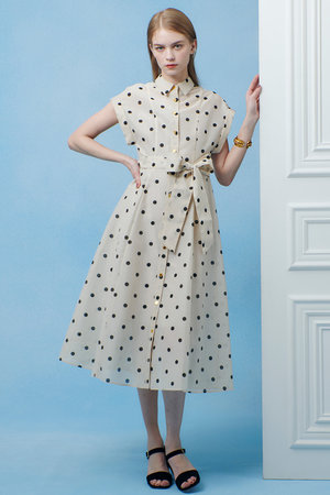 アルアバイル/allurevilleの【予約販売】【LOULOU WILLOUGHBY】オーガンドットワンピース(110500/110503)