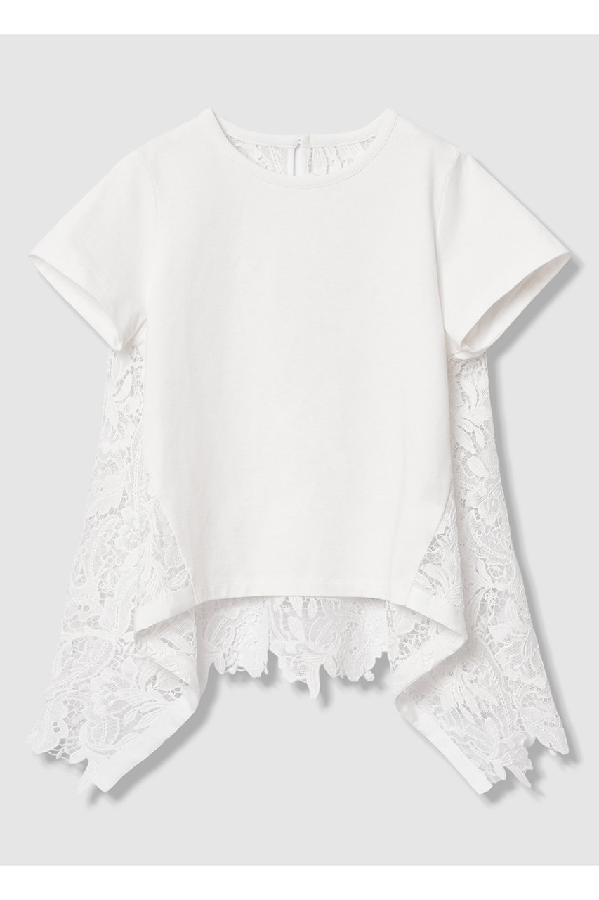 アルアバイル/allurevilleの【LOULOU WILLOUGHBY】レースドッキングロングTシャツ(ホワイト/21261015130-96-020)