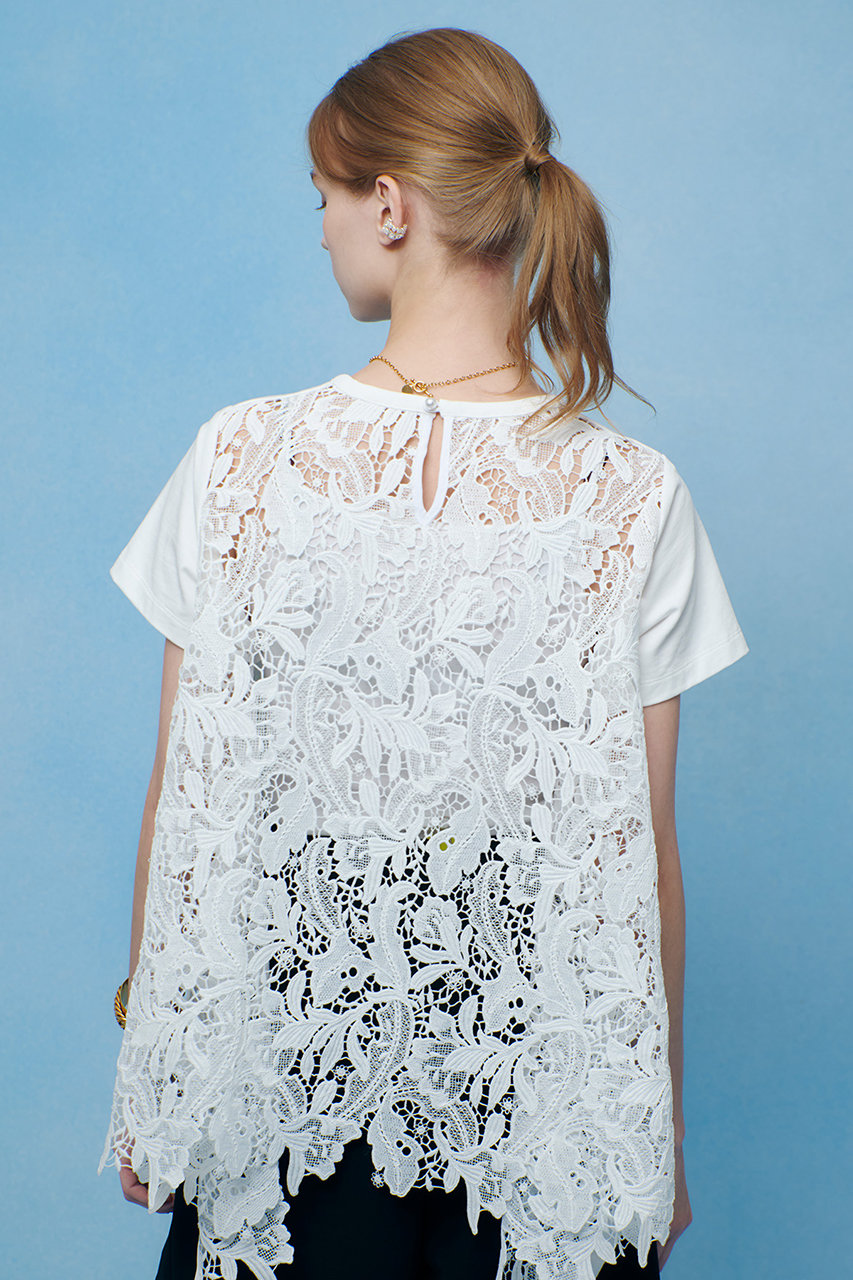 【ハナチャン専用】『美品』ルルウィルビー/ホワイトレーストップス allureville(アルアバイル)｜【LOULOU WILLOUGHBY】レースドッキング