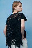 【LOULOU WILLOUGHBY】レースドッキングロングTシャツ