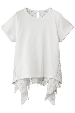 アルアバイル/allurevilleの【LOULOU WILLOUGHBY】レースドッキングロングTシャツ