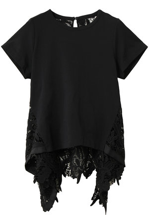 アルアバイル/allurevilleの【LOULOU WILLOUGHBY】レースドッキングロングTシャツ