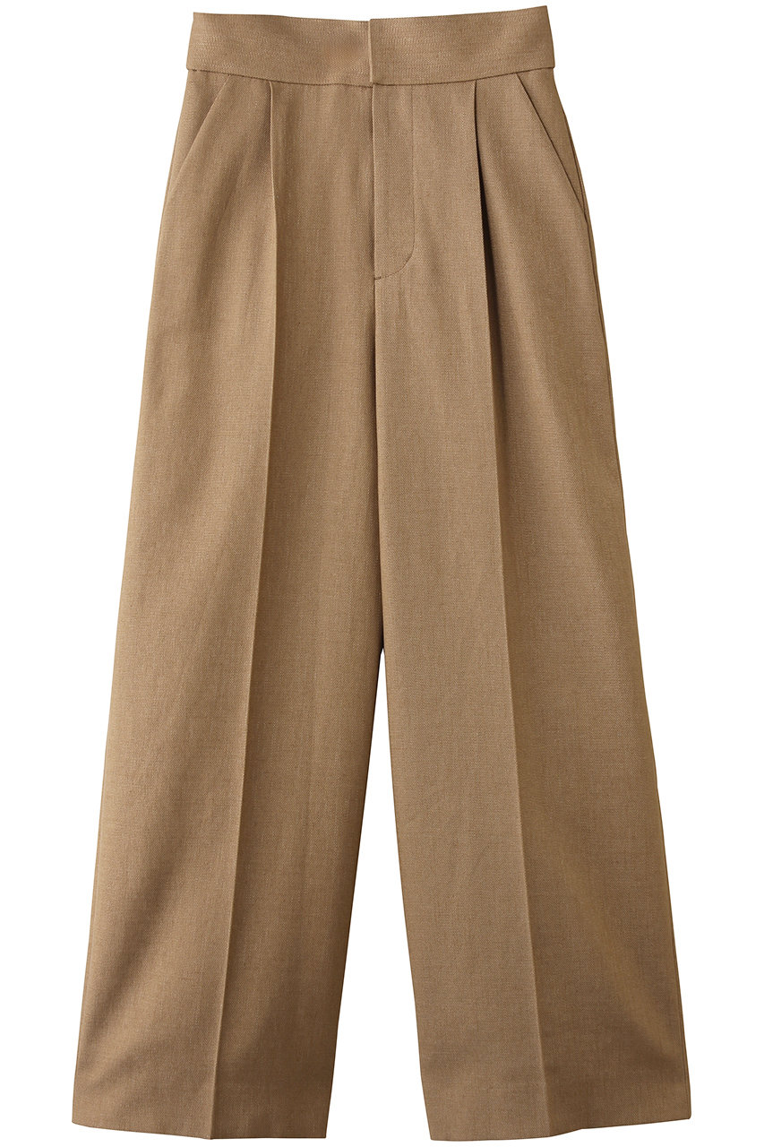 アルアバイル/allurevilleの【LOULOU WILLOUGHBY】ブライトリネンワイドパンツ(キャメル/21261012180-95-020)