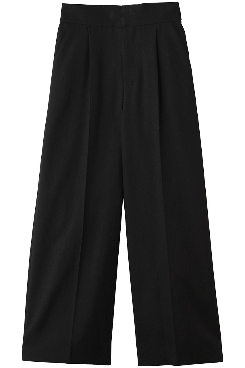 アルアバイル/allurevilleの【LOULOU WILLOUGHBY】ブライトリネンワイドパンツ(ブラック/21261012180-95-020)