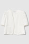 【LOULOU WILLOUGHBY】ブライトリネン半袖ジャケット アルアバイル/allureville ホワイト