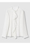 【予約販売】【LOULOU WILLOUGHBY】ヘムフリルドレープブラウス アルアバイル/allureville オフホワイト