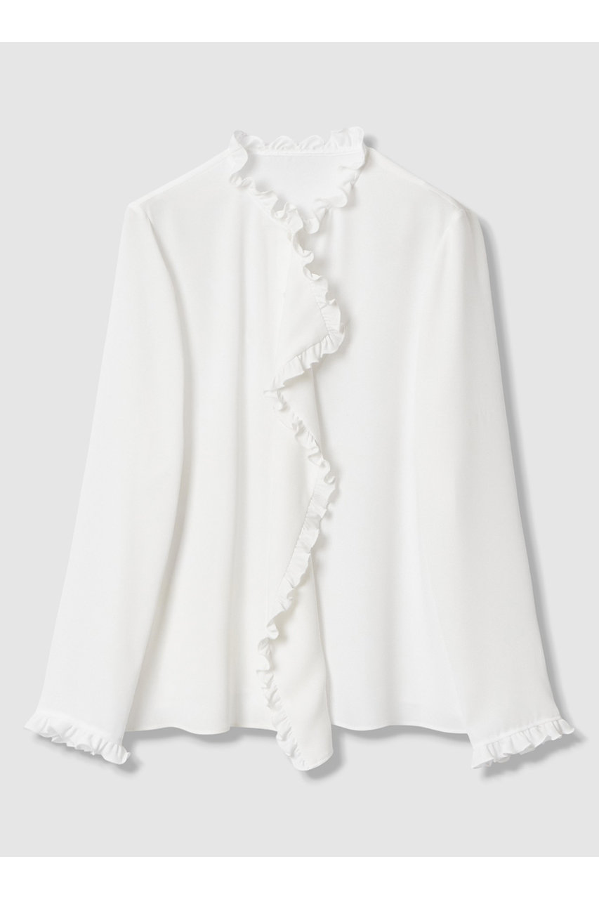 アルアバイル/allurevilleの【予約販売】【LOULOU WILLOUGHBY】ヘムフリルドレープブラウス(オフホワイト/21261013220-43-020)