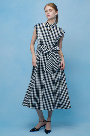 アルアバイル/allurevilleの【予約販売】【LOULOU WILLOUGHBY】スラブギンガムシャツワンピース(110500/110503)