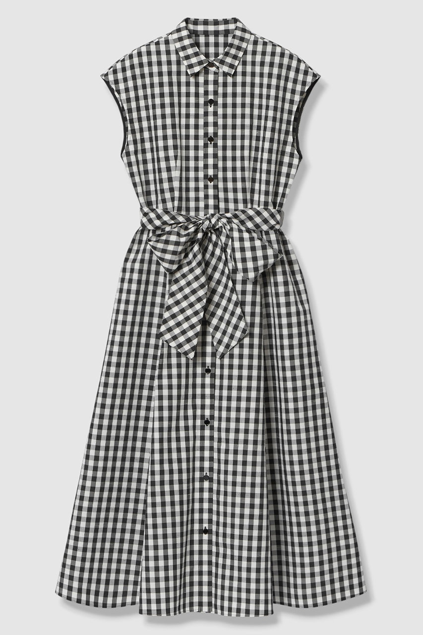 アルアバイル/allurevilleの【予約販売】【LOULOU WILLOUGHBY】スラブギンガムシャツワンピース(ブラック2/21261014160-97-020)