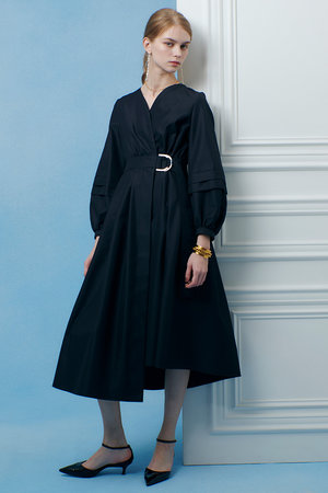 アルアバイル/allurevilleの【予約販売】【LOULOU WILLOUGHBY】バックルベルトカシュクールワンピース(110500/110503)