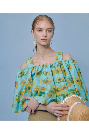 アルアバイル/allurevilleの【予約販売】【LOULOU WILLOUGHBY】サンフラワープリントブラウス(110400/110402)