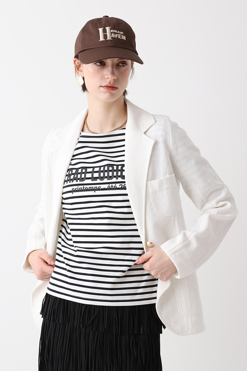 アルアバイル/allurevilleの【予約販売】カノコストレッチニットジャケット(オフホワイト/20261010060-65-020)