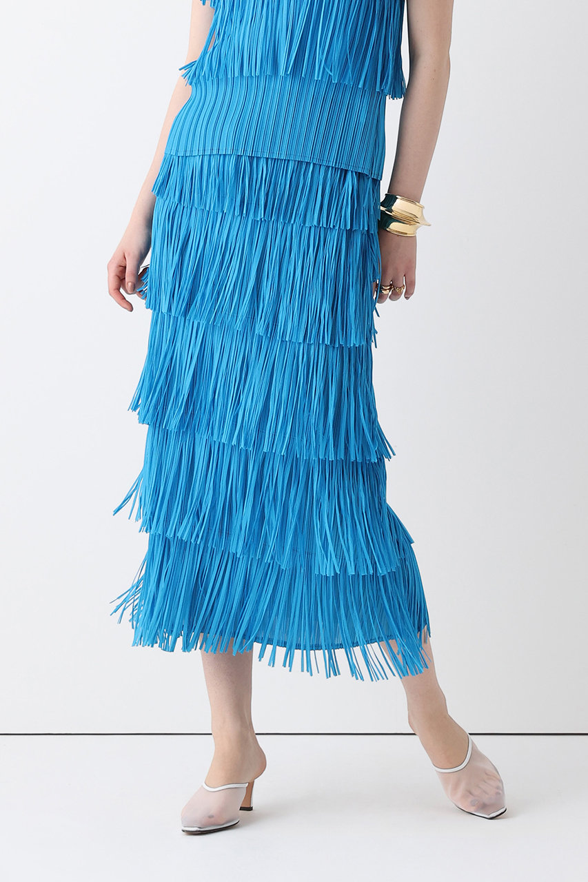 アルアバイル/allurevilleの【予約販売】プリーツフリンジスカート(ターコイズ/20261011180-95-020)