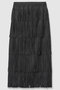 【予約販売】プリーツフリンジスカート アルアバイル/allureville ブラック
