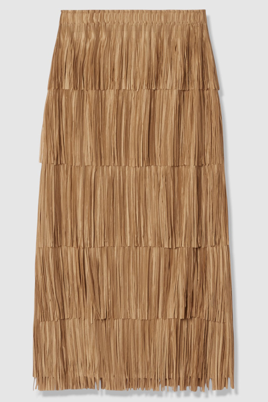 アルアバイル/allurevilleの【予約販売】プリーツフリンジスカート(タン/20261011180-18-020)