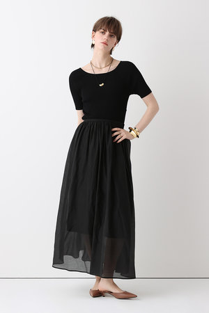 アルアバイル/allurevilleの【予約販売】ニットコンビシアオーガンワンピース(110500/110503)