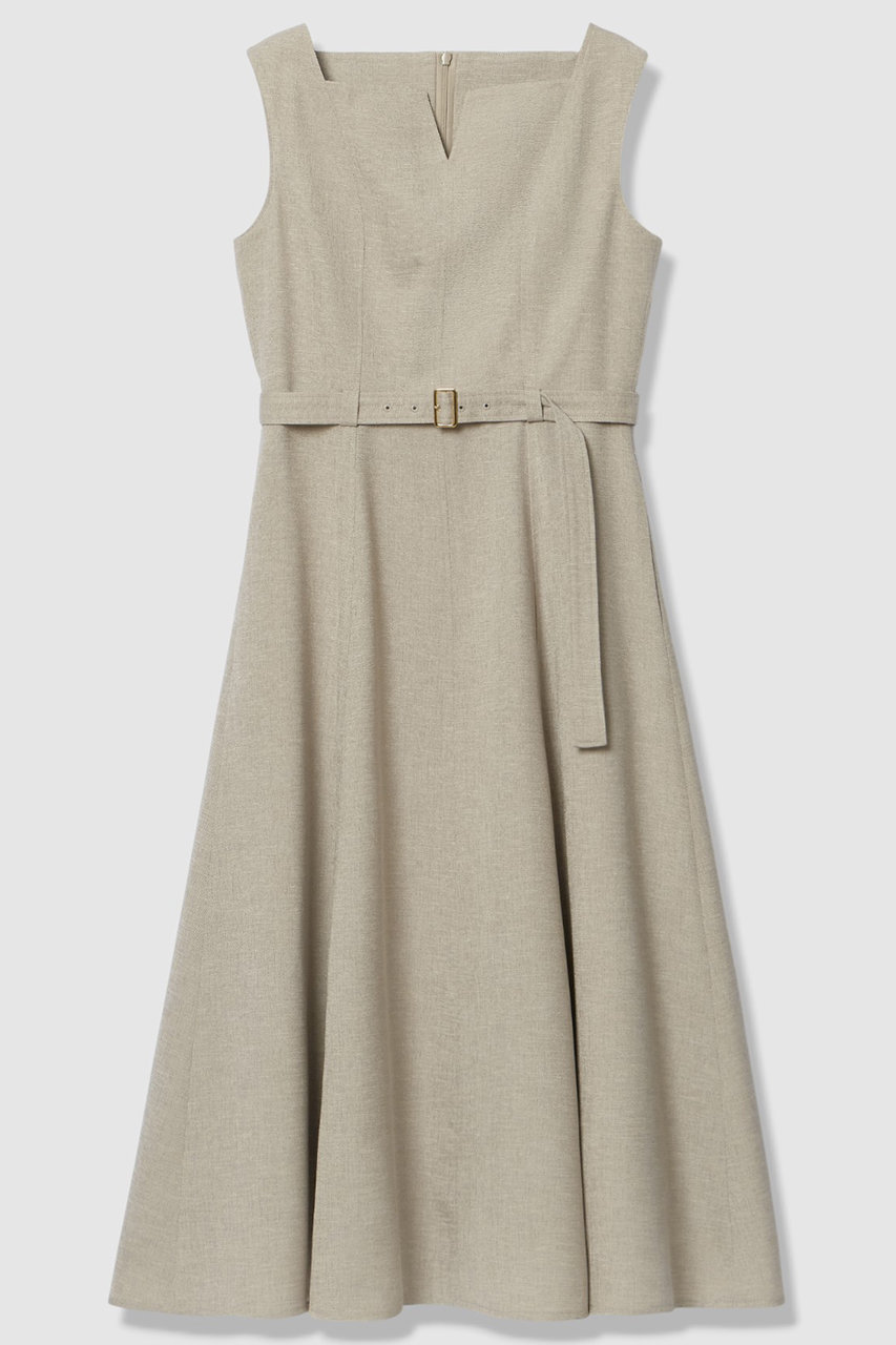 アルアバイル/allurevilleの【予約販売】スクウェアデザインフレアーワンピース(ベージュ/20261014260-31-020)