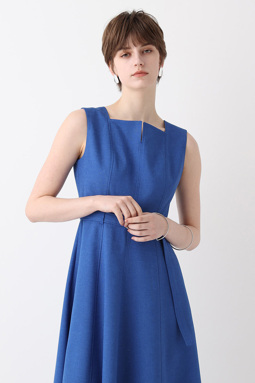 スクウェアデザインフレアーワンピース