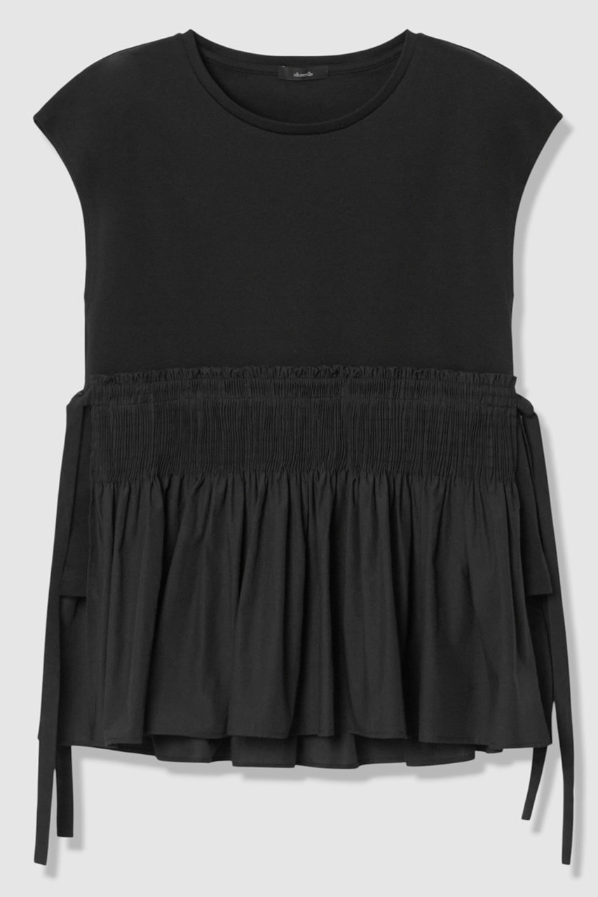 アルアバイル/allurevilleの【予約販売】刺繍プリーツペプラムプルオーバー(ブラック/20261015120-95-020)