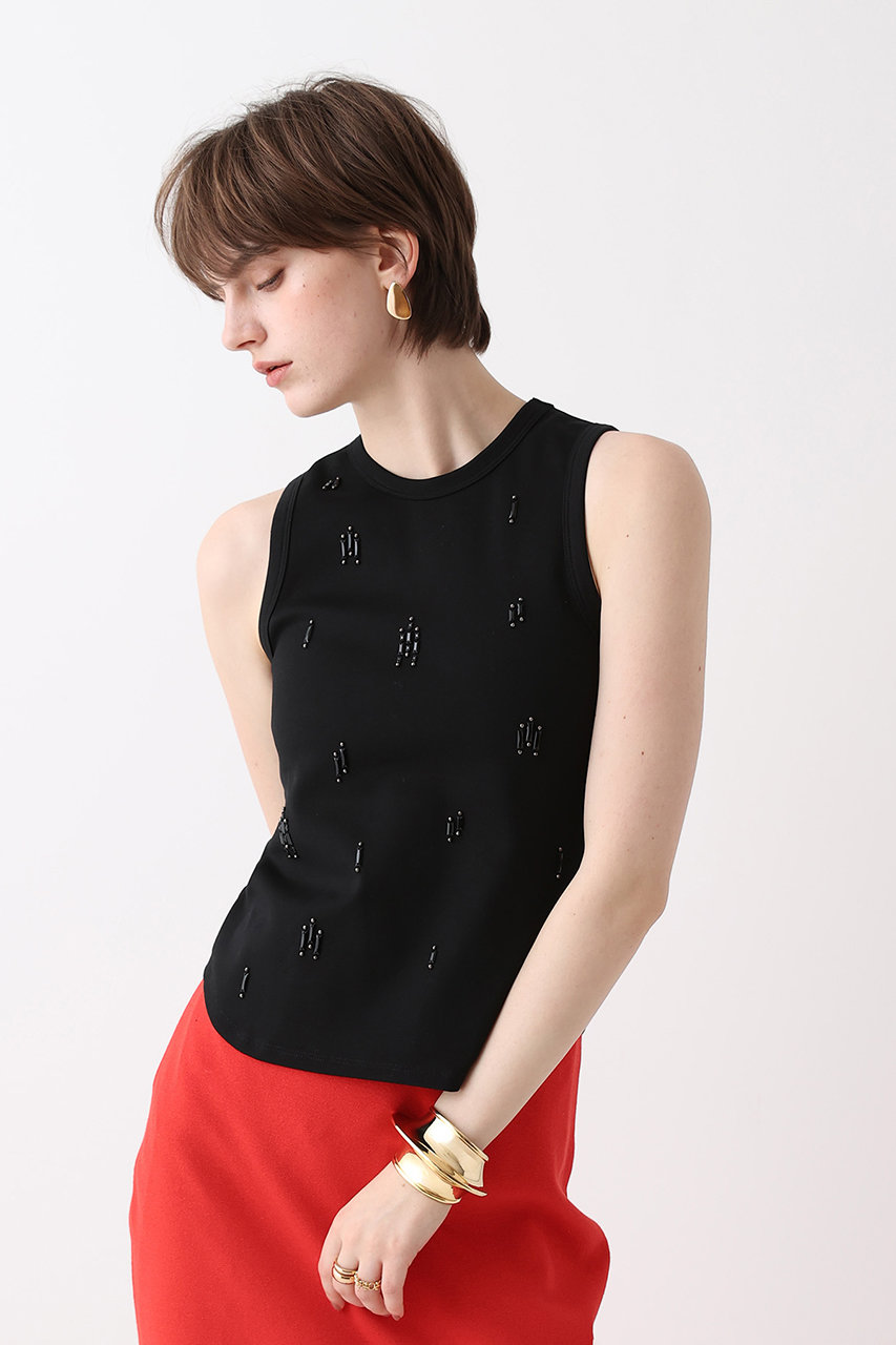 アルアバイル/allurevilleの【予約販売】ビジュータンクトップ(ブラック/20261015150-95-020)