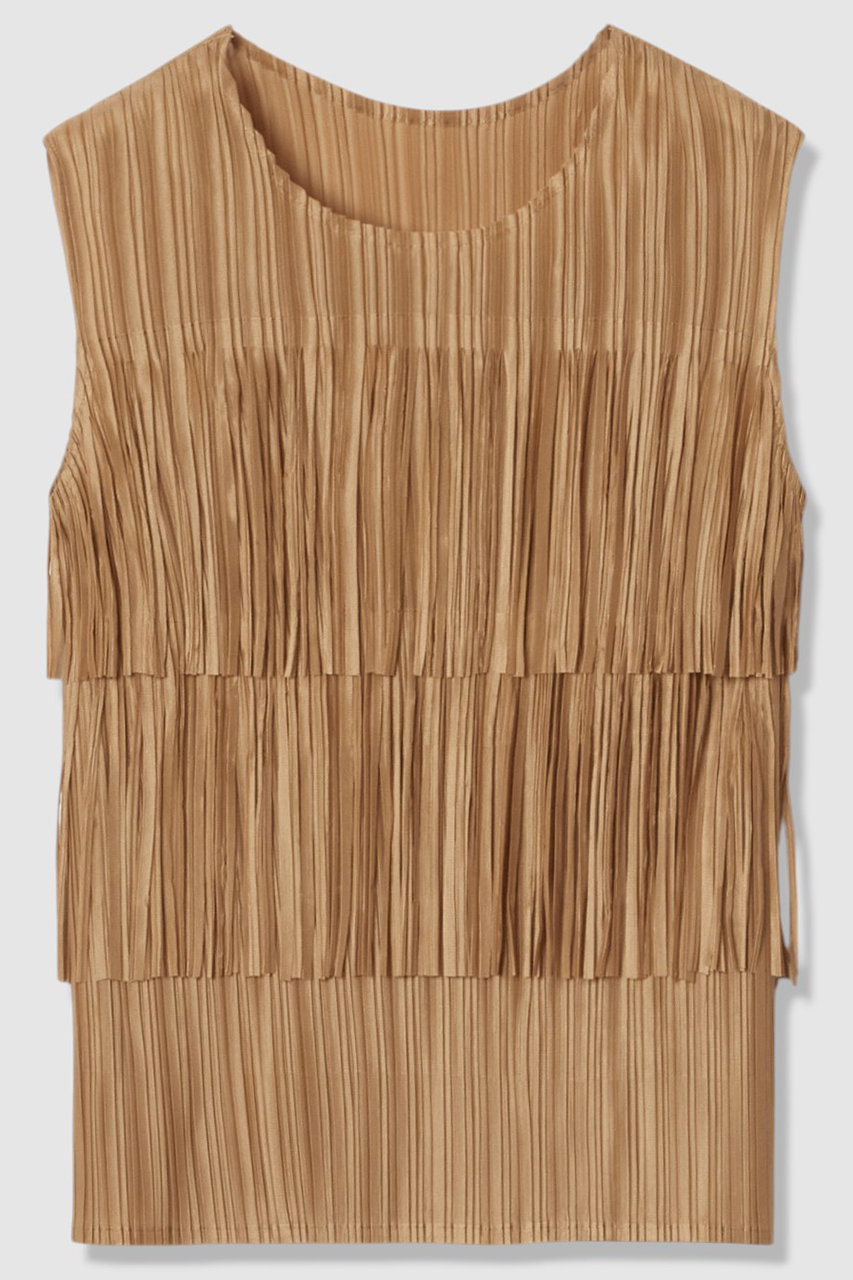 プリーツフリンジプルオーバー