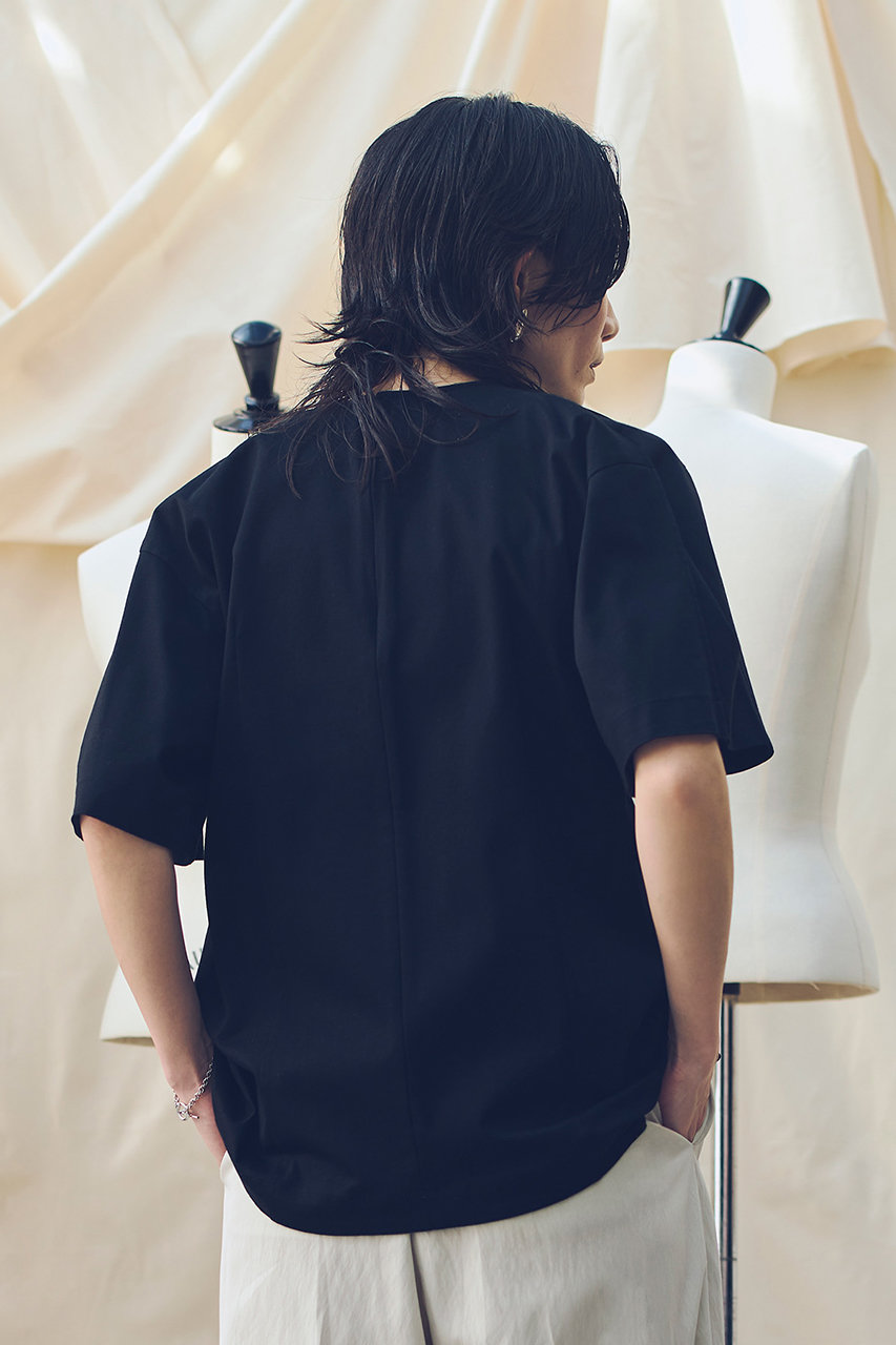 allureville(アルアバイル)｜スムースタックスリーブTシャツ/ブラック