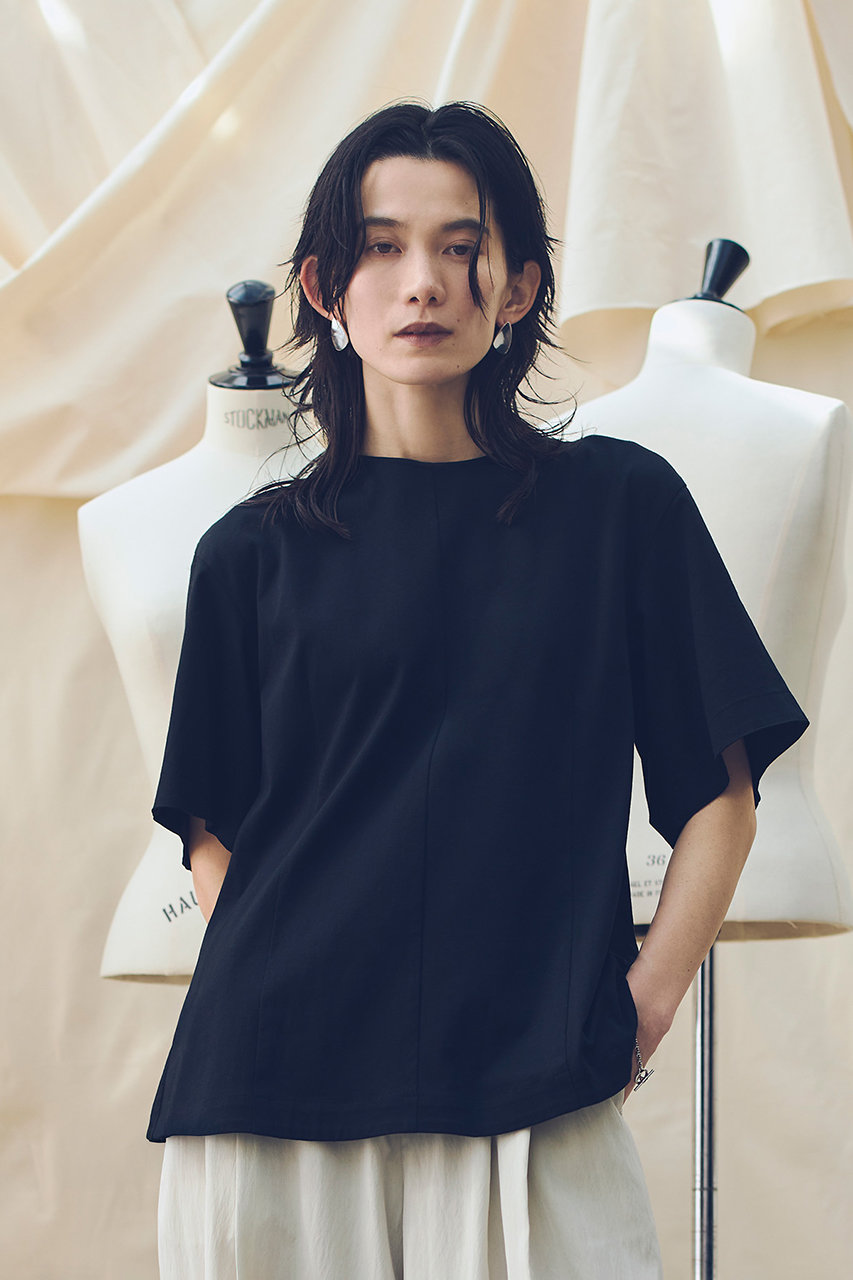 【新品タグ付】allureville アルアバイル シャツ ブラック M 黒 allureville(アルアバイル)｜スムースタックスリーブTシャツ/ブラック