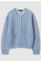 【予約販売】透かし編みカーディガン アルアバイル/allureville ブルー