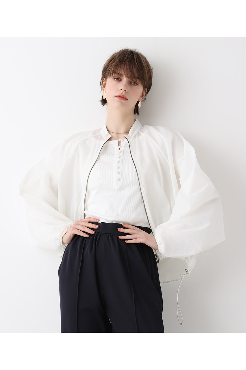 アルアバイル/allurevilleのトランスペアレントコクーンブルゾン(オフホワイト/20261019700-95-020)