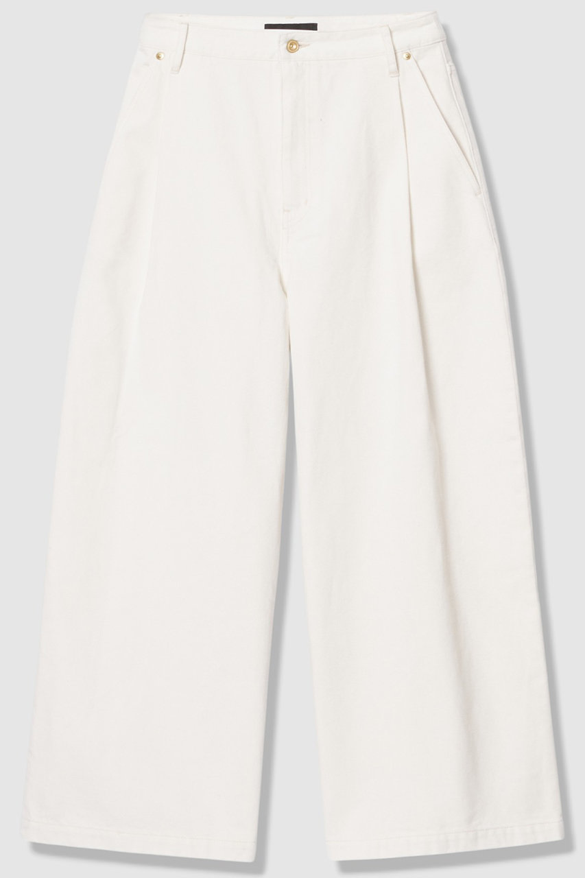 アルアバイル/allurevilleの【予約販売】ホワイトデニムワイドレッグパンツ(オフホワイト/20261012240-02-020)