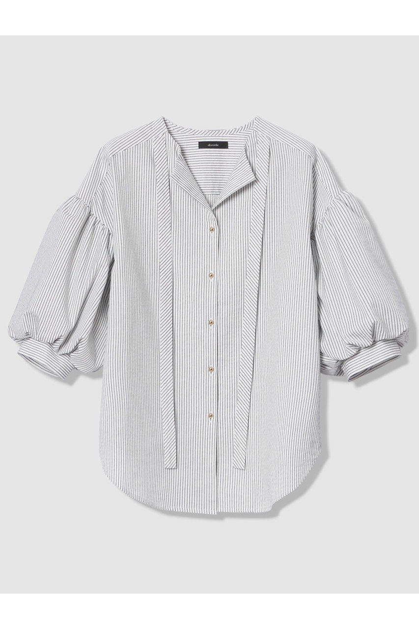 アルアバイル/allurevilleの【予約販売】サッカーストライプパフスリーブブラウス(ホワイト/20261013330-06-020)