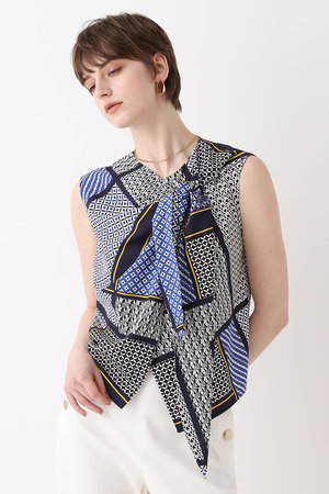 アルアバイル/allurevilleの【予約販売】ジオメトリックプリントパッチブラウス(110400/110401)