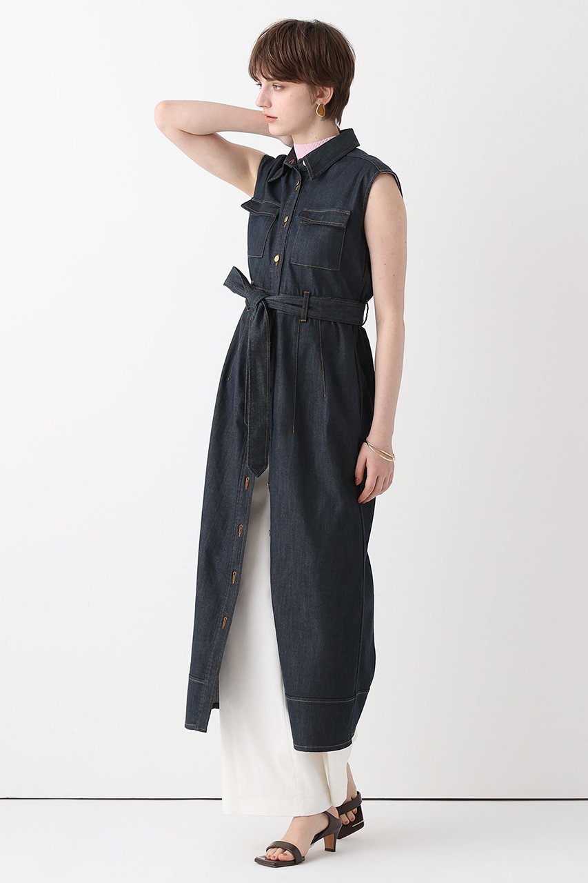 美品　allureville アルアバイル　カフタンロングワンピース　デニム allureville(アルアバイル)｜【予約販売】ブリーチデニムワンピース