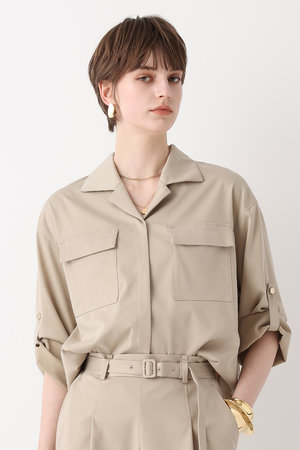 アルアバイル/allurevilleの【予約販売】フィブリルターンバックシャツ(110400/110403)