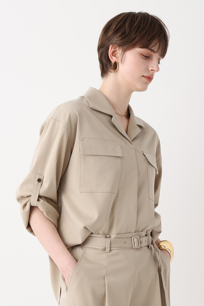 アルアバイル/allurevilleの【予約販売】フィブリルターンバックシャツ(ベージュ/20261013830-11-020)
