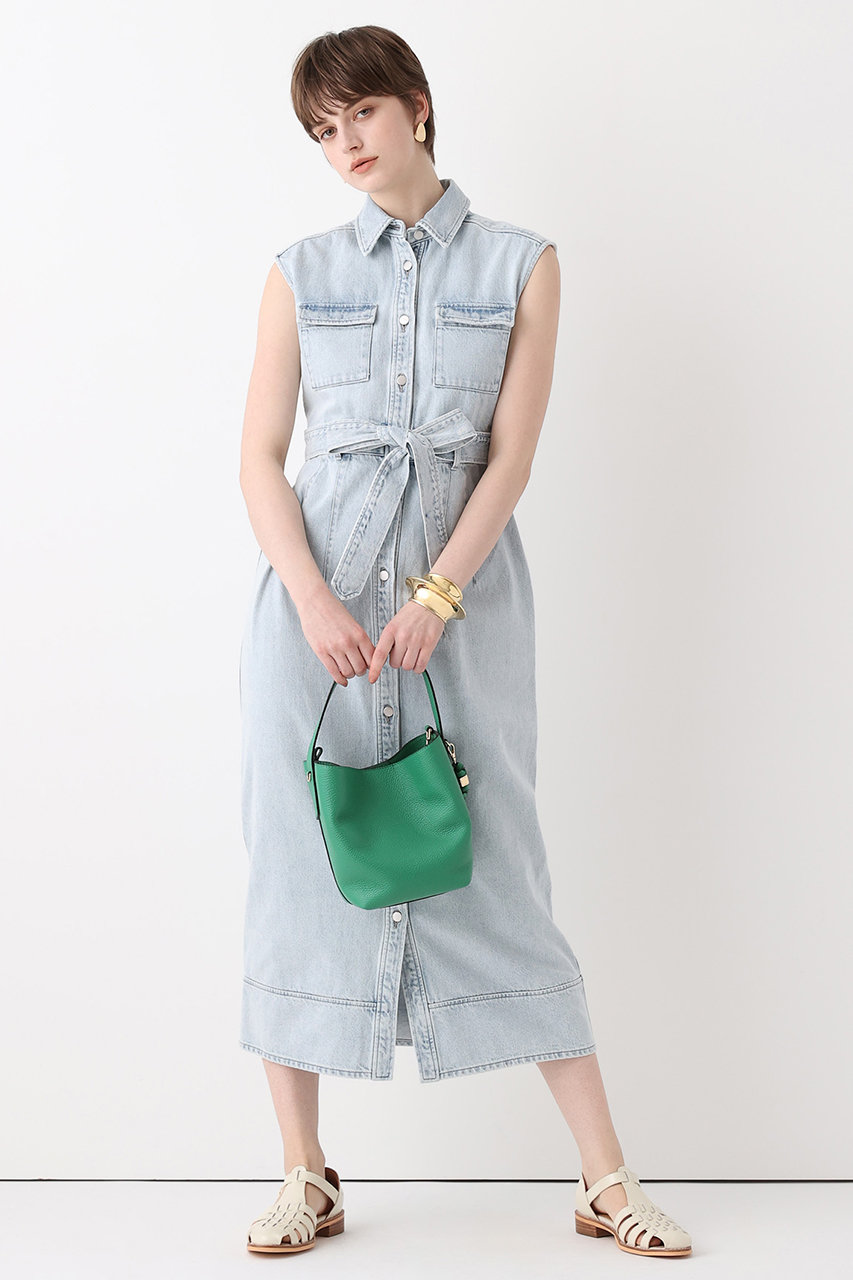 美品　allureville アルアバイル　カフタンロングワンピース　デニム allureville(アルアバイル)｜【予約販売】ブリーチデニムワンピース