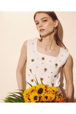〈WEB 一部店舗限定〉【LOULOU WILLOUGHBY】サンフラワービジュータンクトップ