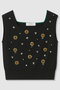 【予約販売】〈WEB 一部店舗限定〉【LOULOU WILLOUGHBY】サンフラワービジュータンクトップ アルアバイル/allureville ブラック