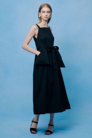 アルアバイル/allurevilleの【予約販売】【LOULOU WILLOUGHBY】コットンサテンエプロンワンピース(110500/110503)