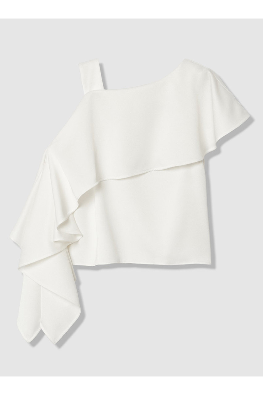 アルアバイル/allurevilleの【予約販売】【LOULOU WILLOUGHBY】アシメフリルオフショルブラウス(ホワイト/21261013260-08-020)