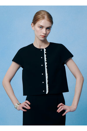 アルアバイル/allurevilleの【予約販売】【LOULOU WILLOUGHBY】ダブルクロスフリルジャケット(110800/110801)