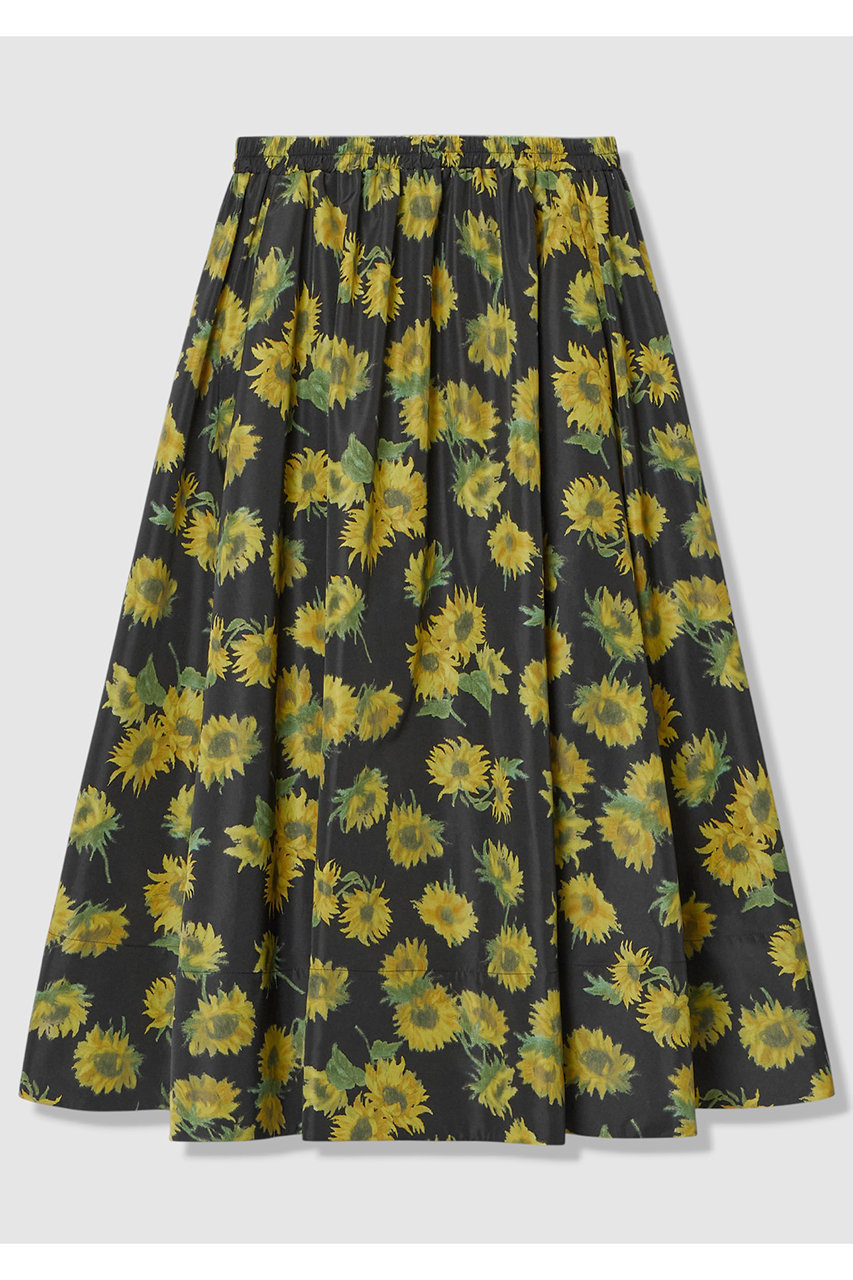 アルアバイル/allurevilleの【予約販売】【LOULOU WILLOUGHBY】サンフラワープリントギャザースカート(ブラック系/21261011220-98-020)