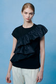 【LOULOU WILLOUGHBY】スパイラルフリルＴシャツ