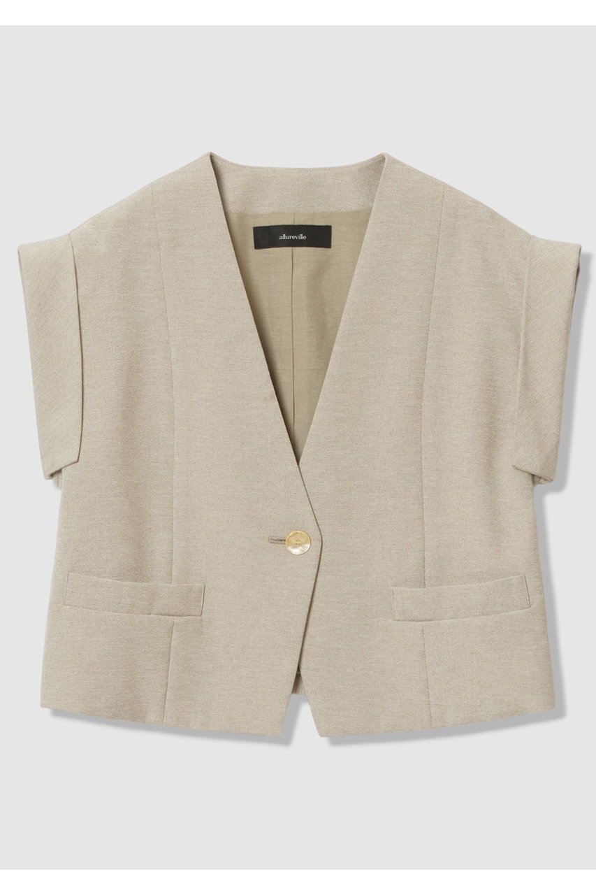 アルアバイル/allurevilleの【予約販売】フレンチスリーブショートジレ(ベージュ/20261010250-11-020)