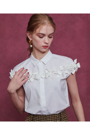 アルアバイル/allurevilleの【予約販売】【LOULOU WILLOUGHBY】メニーリボンシャツA(110400/110402)