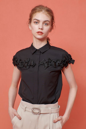 アルアバイル/allurevilleの【予約販売】【LOULOU WILLOUGHBY】メニーリボンシャツA(110400/110402)