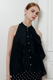 【LOULOU WILLOUGHBY】ラッフルレイヤーアメスリブラウス