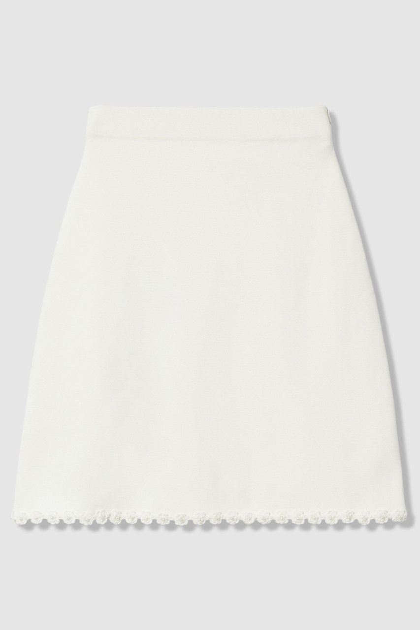 アルアバイル/allurevilleの【予約販売】【LOULOU WILLOUGHBY】クロッシェフラワーミニスカート(オフホワイト/21262011010-98-020)